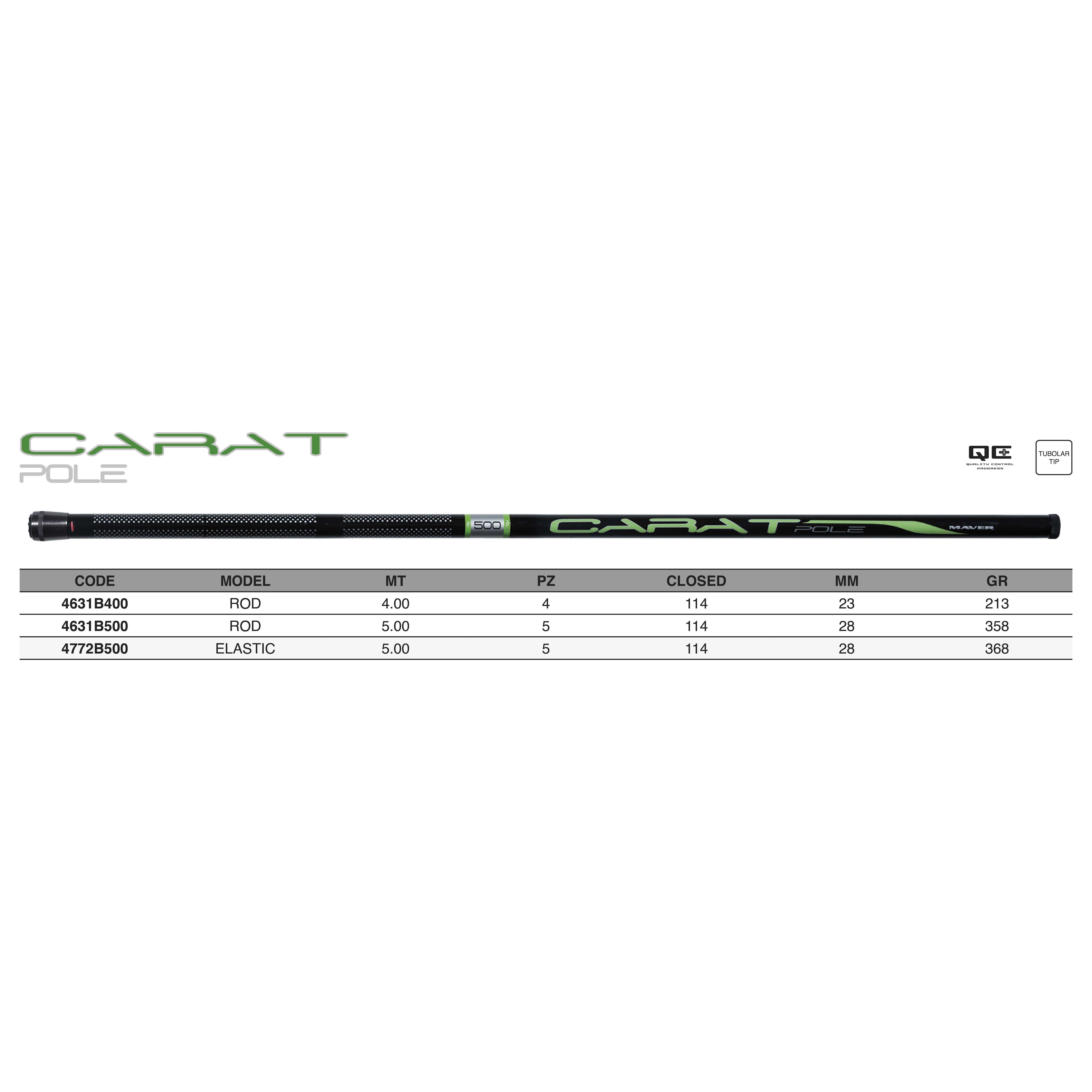 Carat Pole senza Elastico - Canna fissa
