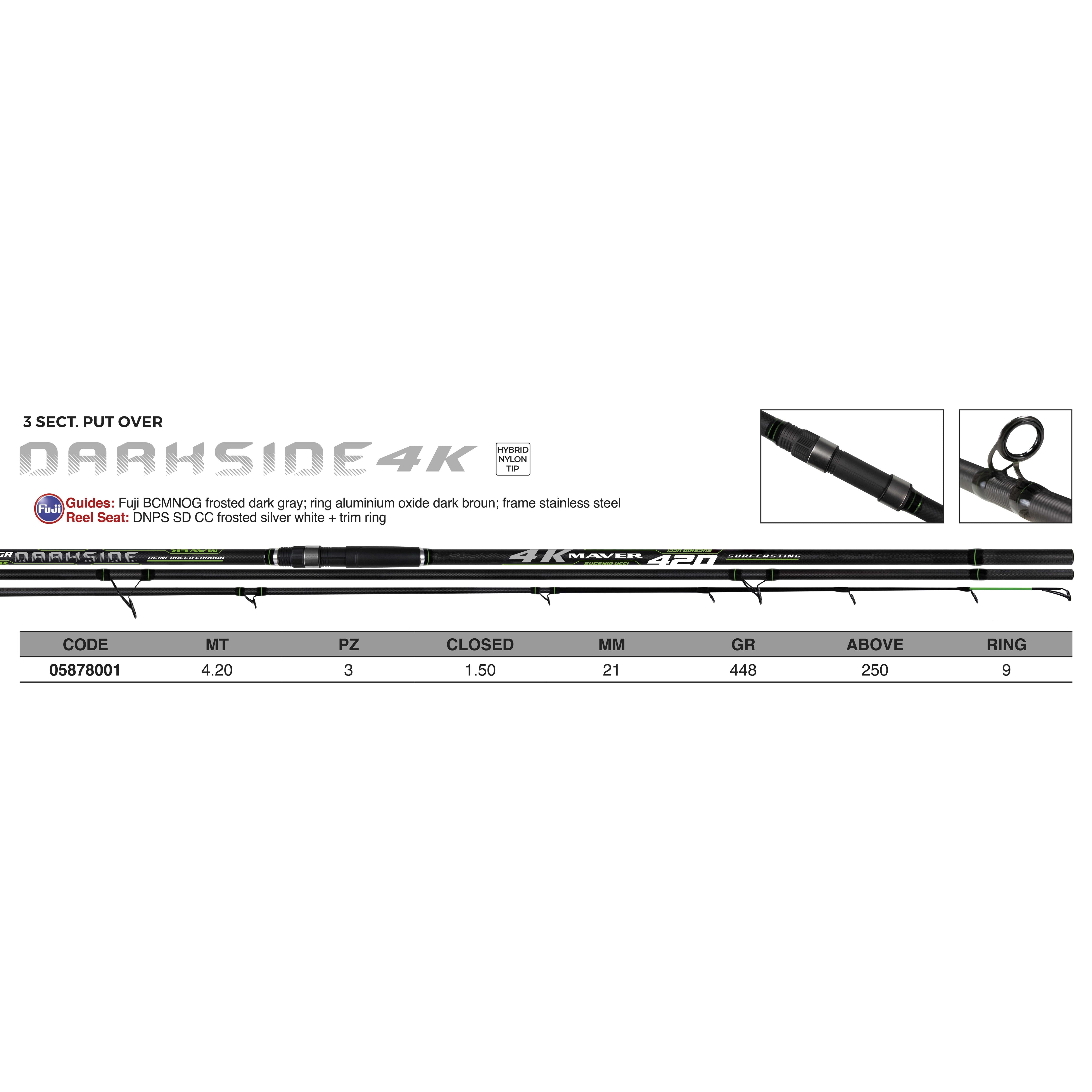 Darkside 4K 3Sec. 4.2M 250G With Fuji Rings - Surfcasting Rod