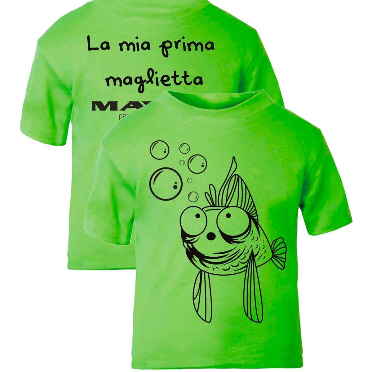 Maglietta Verde Mela Bambino - Playfishing